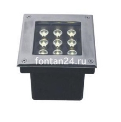 Встраиваемый LED-прожектор 9-диодный 12/24VDC IP67, 160х160 мм MONO Встраиваемый LED-прожектор 9-диодный 12/24VDC IP67, 160х160 мм MONO