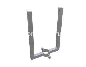 Кронштейн для двух светильников, нерж. сталь (хомут)